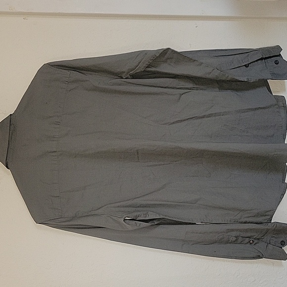 Marc Ecko Poplin  Cut&Sew Gray Long Sleeve Button Up Shirt Pockets S Y2K‎ 90's - Picture 5 of 6